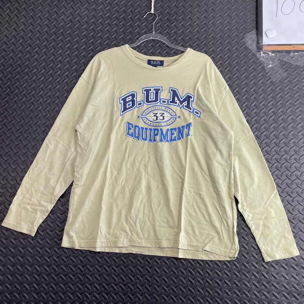 Vintage B.U.M. Equipment Sage Green Long Sleeve Casual Wear Shirt Men's Size‎ L